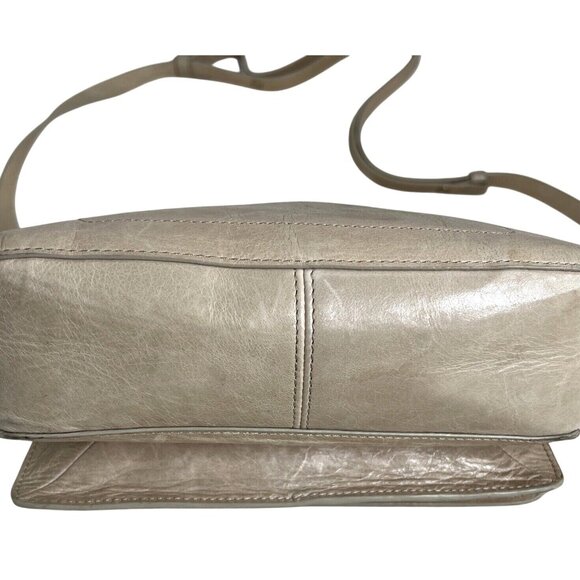 Halston Heritage Beige Leather Crossbody Bag - Picture 5 of 8